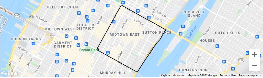 Midtown East map