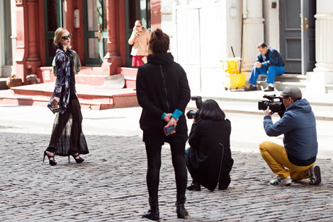 a man taking a photo