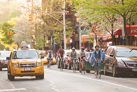 a group of bikers