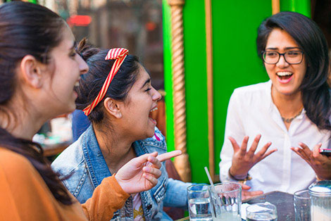 group of women laughing