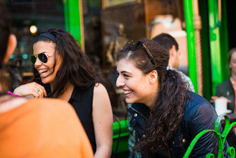 group of women laughing