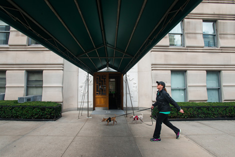 a woman walking