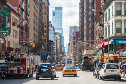 a photo a street with cars